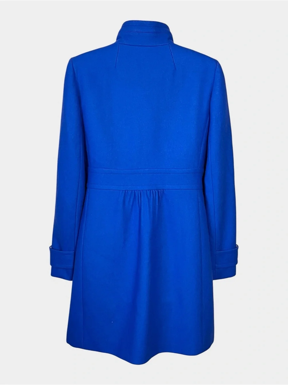 J. CREW Cobalt Blue Wool Blend Coat Size 6 Preppy Classic Winter Jacket - Picture 3 of 4